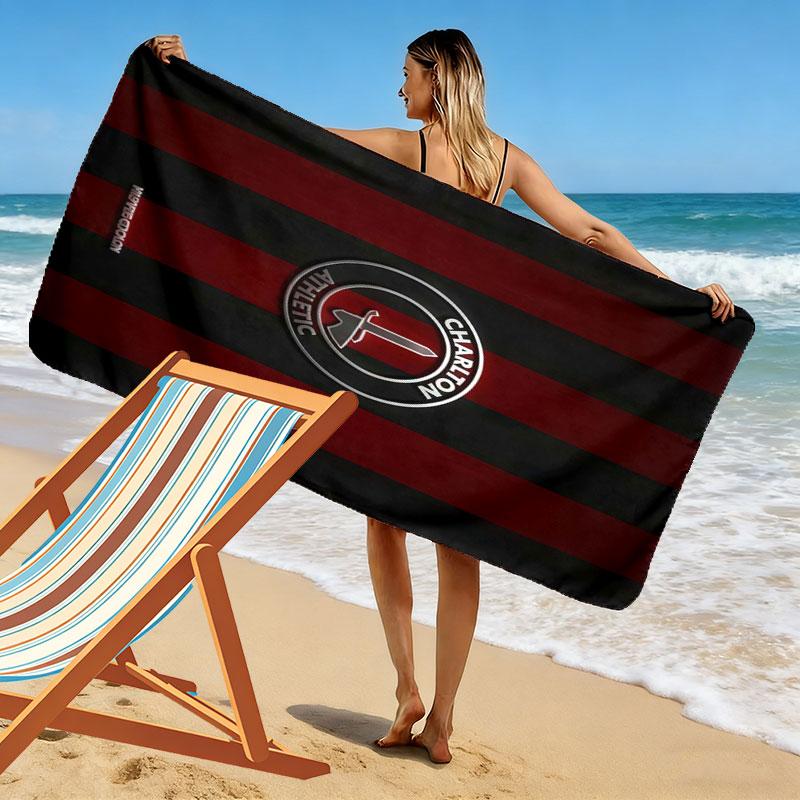 Charlton poster Beach Towel, Large Soft Quick Dry Towel for Beach Camping Swimming