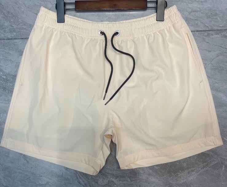 Men's Quick-Dry Stretch Casual Sport Shorts - Solid Color, Summer 2025, Four-Way Stretch, Beach-Ready, Loose Fit