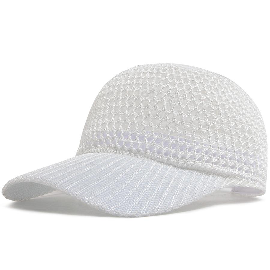 Summer Mesh Baseball Cap Women Men Crochet Hollow Trucker Hat Visor Sun Snapback Female Casual For Outdoor Daily Use Adjustable