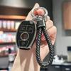 TPU Key Fob Cover with Keychain Lanyard For Mercedes Benz C CL E G GL GLK M ML R S Class AMG 2019 2018 2017 2016 Accessories