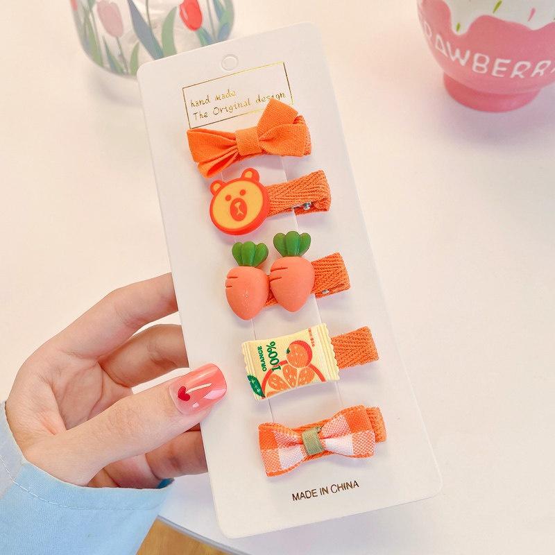 Retro Cute Baby Hair Clips – Gentle Fabric Flower Headwear for Girls