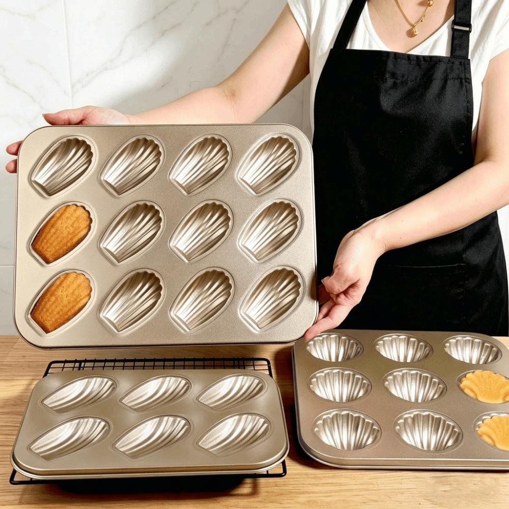 Carbon Steel Muffin Pan Non-Stick Baking Mold Kitchen Accessories Shell Baking Pan Kitchen