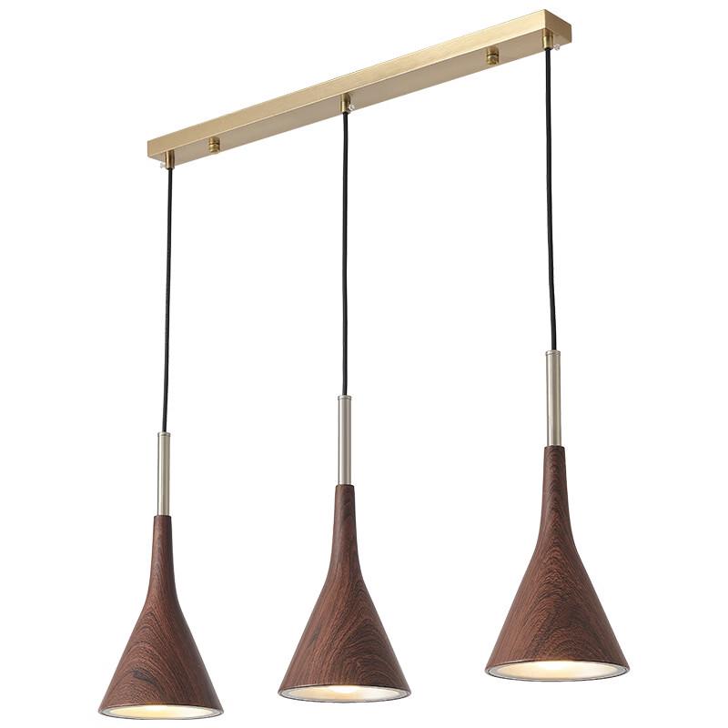 Трехсветильник подвесной из ясеня американского, двухцветный