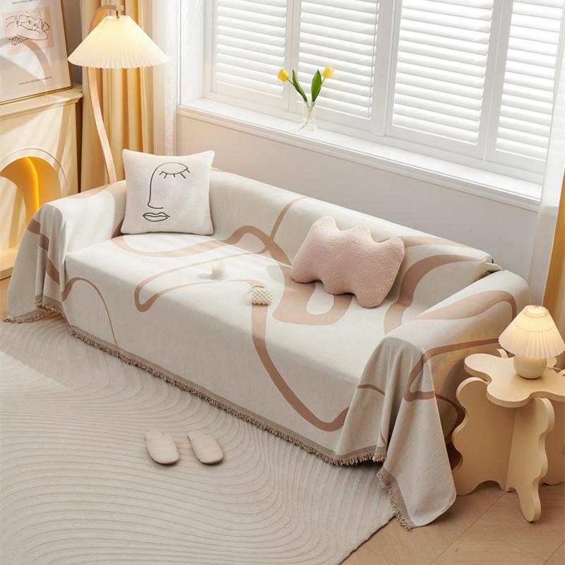 Nordic Tassel Knitted Blanket Solid Fringe Blanket For Bed Travel Sofa Shawl Throw Blanket Large Size Air Conditioner Blanket