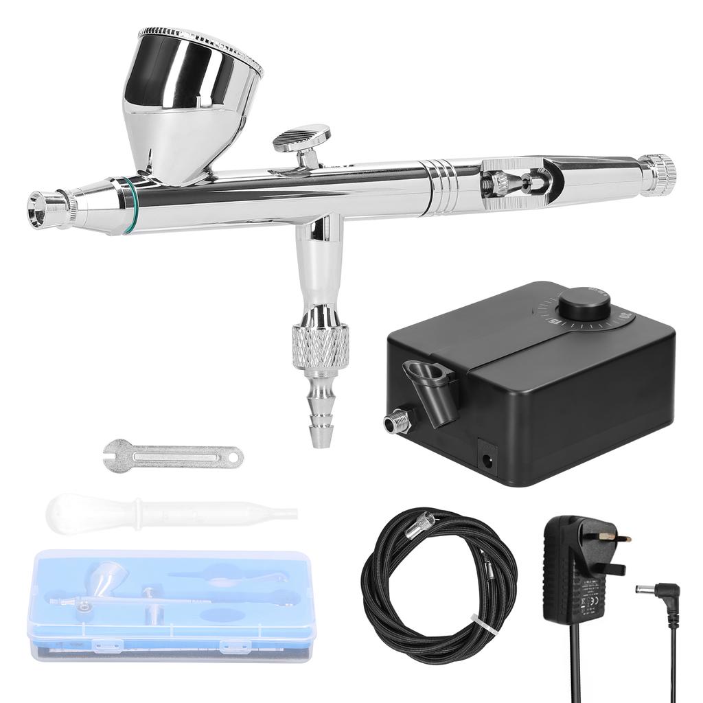 Multi-purpose Professional T182C 0.3mm Airbrush Max 30PSI Air Pump Set for Model Making DIY Art