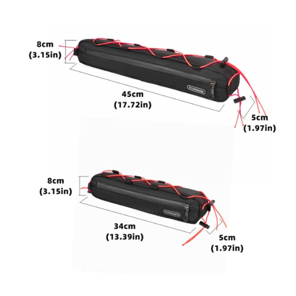 Large Capacity Bicycle Frame Bag Nylon Bike Storage Bag Durable Bike Under Tube Bag Daily Riding