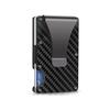 New Carbon Fiber Wallet, Metal Wallet Wallet, RFID Block Minimalist Wallet Men's Ultra Thin Aluminum Clip Pocket Cash Credit Card Holder