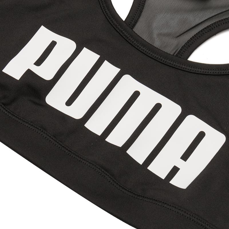 Puma Удобное дышащее спортивное нижнее белье с буквенным принтом для тренировок, женское нижнее белье, черное 526429-01