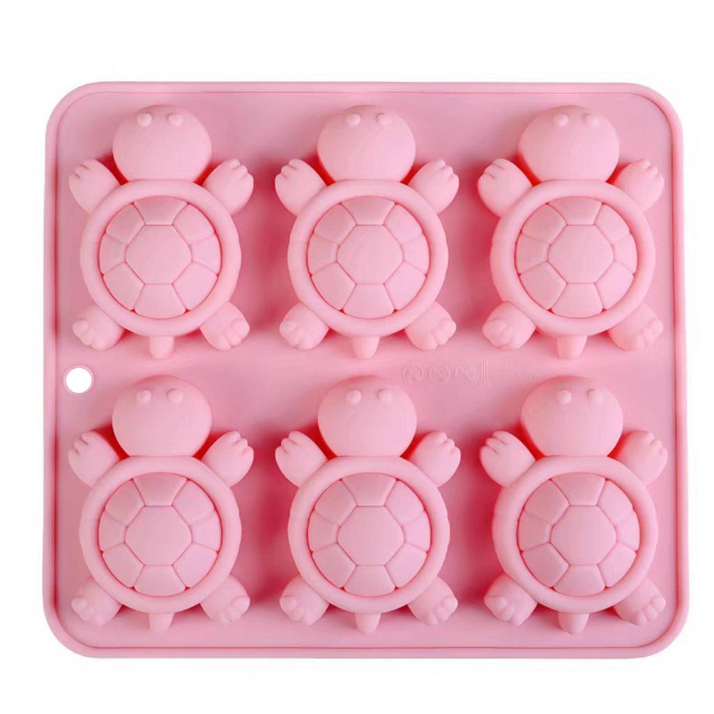 6 Cavity Turtles Ice Tray,Ice Cubes Molds,3D Tortoises Sea Turtles Silicone Mold,DIY Plaster Turtle Figurine Mold For Kitchen