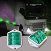 4Pc Trailer RV Marker LED Light Clearance Light Green 2x2 Inch LED Bubble 24V Side Marker Light for Trucks Universal