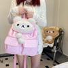 Rilakkuma Cute Dot Pattern Student Backpack With Spacious Main Compartment