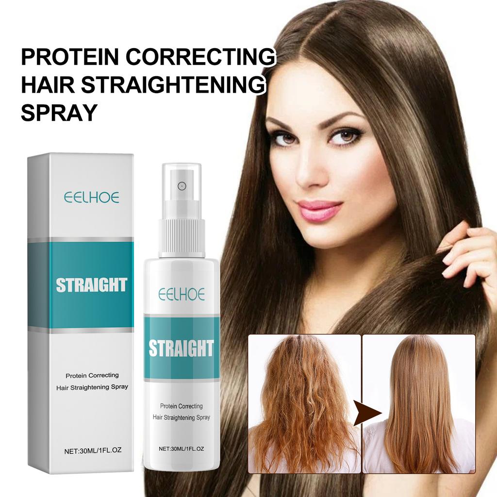 EELHOE Protein Correcting Straightening Spray Repair Dry And Irritated Scalp Cleansing Care Fluffy Curly Hair