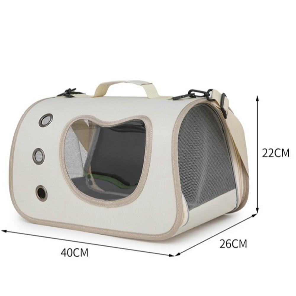 Clear Window Small Animal Travel Carrier Breathable Mesh Safety Pet Carrier Bag Ventilation Comfortable Kitten Outgoing Handbag