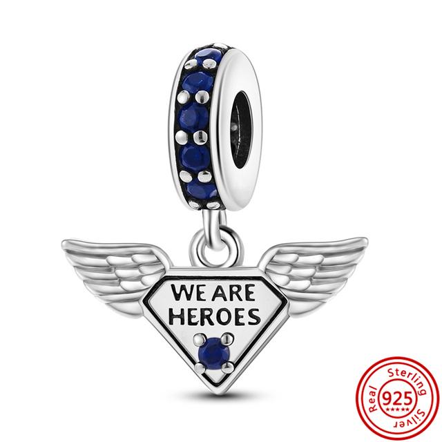 925 Серебро Радуга Солнце Облака Единорог День Рождения Торт Перья Крылья Бейсбольные Бусины Подходит Браслет Ювелирные Изделия