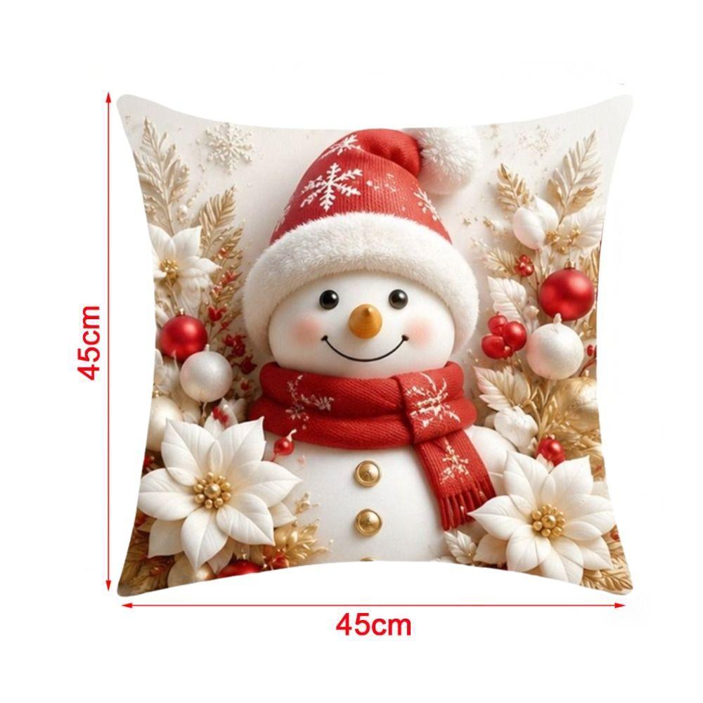 Detachable Soft Christmas Pillow Covers Washable Christmas Themed Pillow Case Sofa House Room