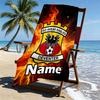 Custom Name Personalized Go Ahead Eagles Print Beach Towel, for Trip Camping Beach Party Home Decor, Birthday Gift for Family & Friends