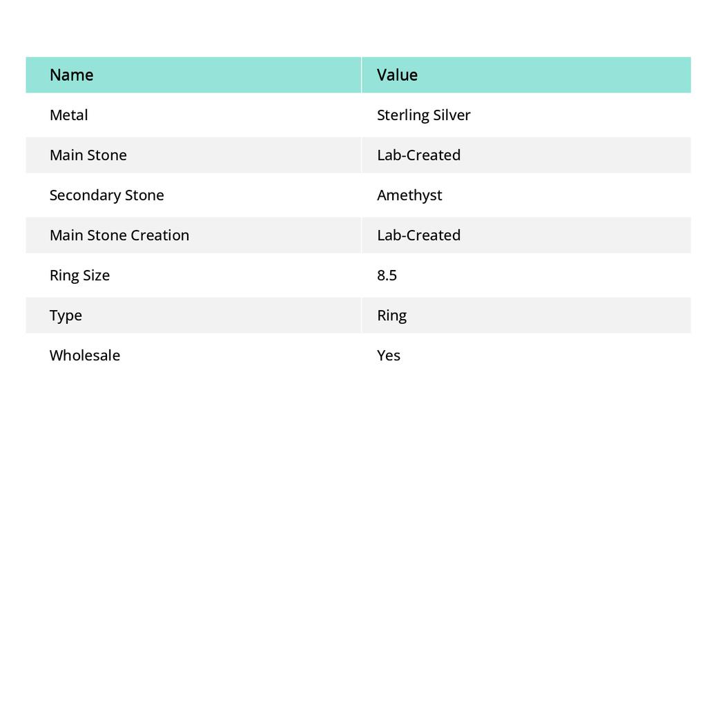 Рубиновый Цоизит, Аметист Лабораторно Созданный Ручной Работы Серебро 925 пробы Кольцо Размер 8.5 m2t36