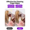 180ml Dog & Ear & Finger Wipes Finger Covers, Thickened Ear & Finger Covers, Natural Soothing Ear Cleaner, Effective in Removing Ear Wax (50 pcs)