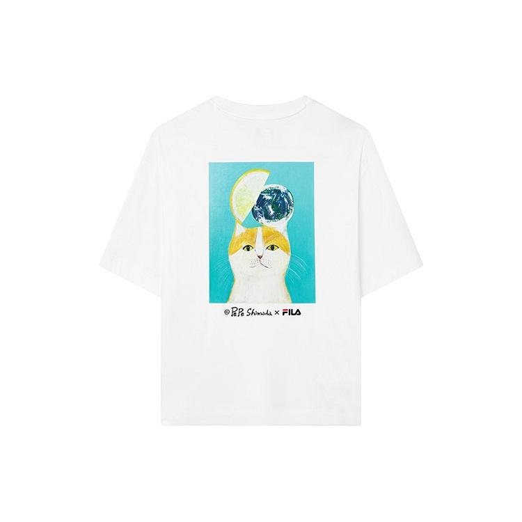 (WMNS) FILA Embroidered Logo Round Neck Sports Short Sleeve White Women's F11W133195F-WT