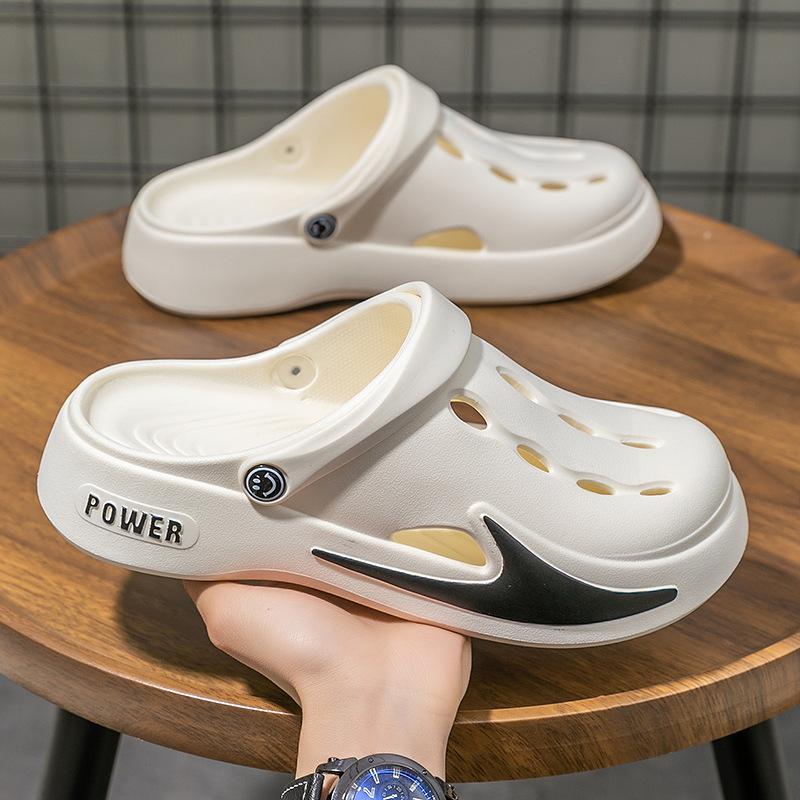 Отправлено одно изделие от имени других, шлепанцы с отверстиями, мужская летняя одежда, толстоподошвенные шлепанцы с закрытым носком, кокосовый спорт, уличная пляжная обувь.