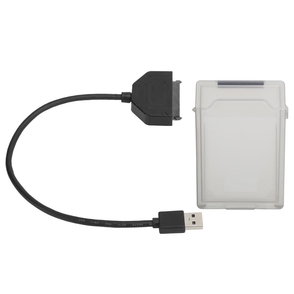 2.5-дюймовый SATA USB 3.0 адаптер SSD HDD кабель для жесткого диска компьютерные аксессуары защитная коробка(Серый )