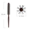 1 Pcs Curly Hair Styling Roller Comb Mini Round Nylon Hair Brush With Wooden Handle For Thin Or Short Hair Men  Women Use
