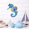 Metal Sea Animal Wall Decoration Colorful Turtle Fish Seahorse Crab