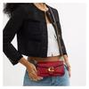 COACH Tabby 21 Metal Logo Snap Closure Leather Shoulder Crossbody Bag Small Women's Red