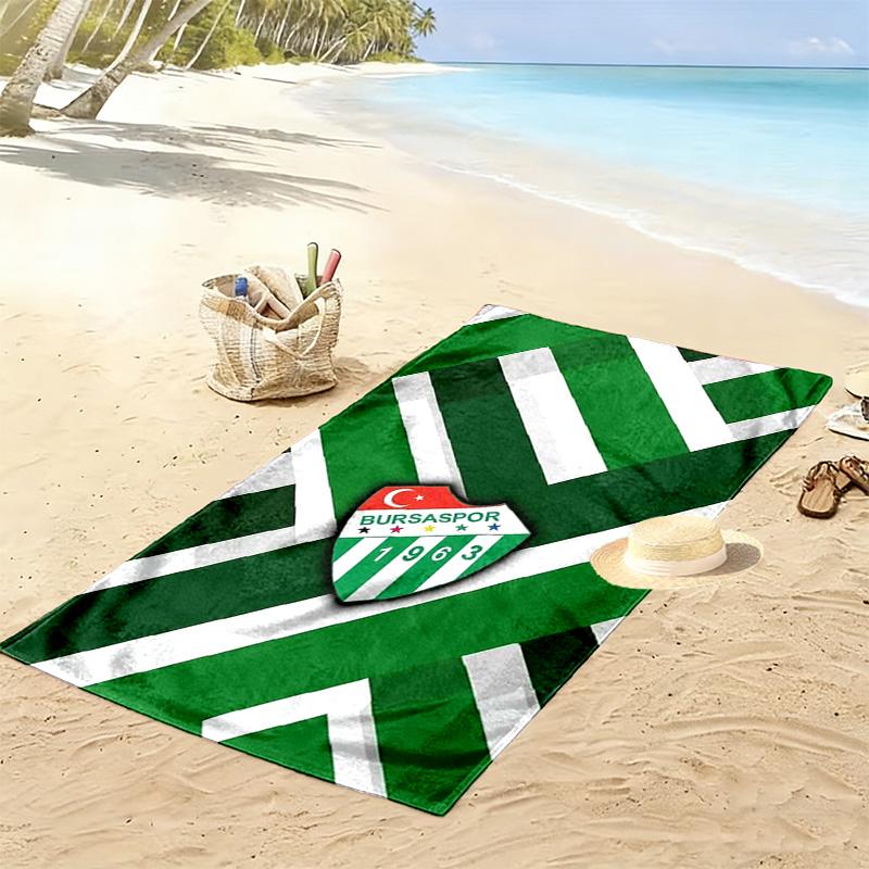 Пляжное полотенце с принтом BURSASPOR, большое, мягкое, быстросохнущее, для пляжа, кемпинга, плавания