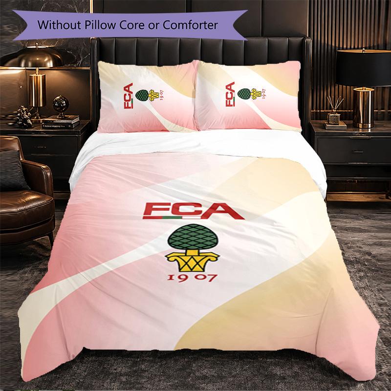 FC Augsburg FC Themed Bedding 3Pcs Duvet Cover Set Decorative Bed Linen For Teen Room Home Decoration