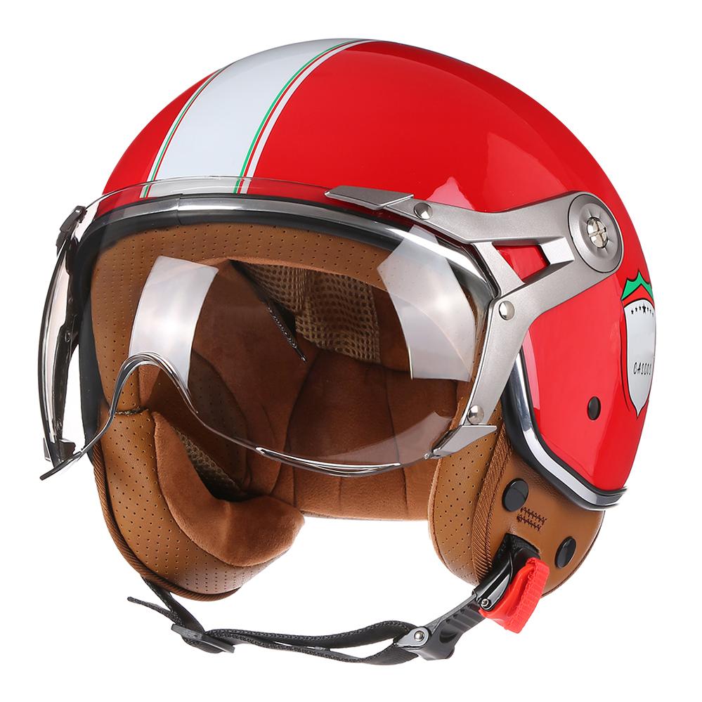 Ретро Открытый 3/4 Мотоциклетный Мотоцикл Шлемы Винтажный Чоппер Capacete De Moto Bike Cascos Скутер Для Мужчин Женщин DOT