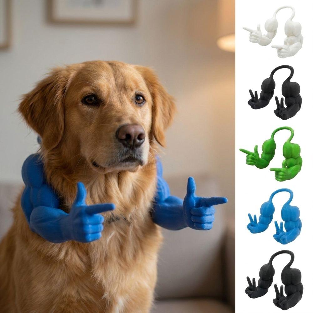 Realistic Cat Hanging Muscle Arm 3D Printed Dog Fist Arm Cat Neck Arm Ornament Role Play Occasion