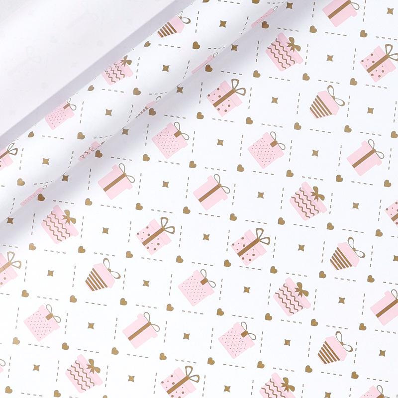 300*43cm 1 Roll Wrapping Paper Rainbow Polka Dots Star Gift Packaging Paper DIY Craft Paper Festival Birthday Gift Decor Paper