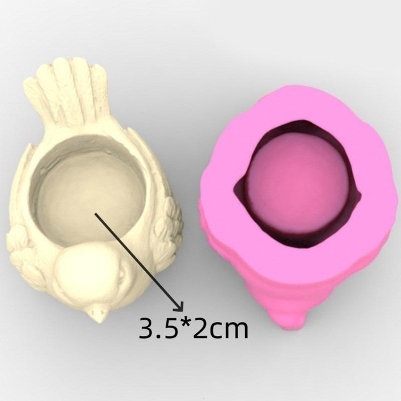 Silicone Candle Holder Moulds Bird Shaped Candle Cup Molds Candle Stand Moulds Perfect Gift for DIY Crafts Enthusiasts