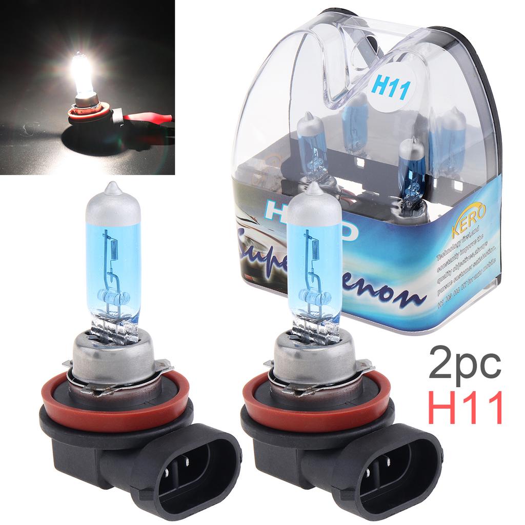 2pcs 12V 6000K White Light Super Bright Car Xenon Halogen Lamp Auto Front Headlight Fog Bulb