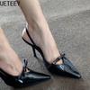 2025 Summer High Heel Women Sandals Fashion Butterfly-knot Dress Singbacks Pumps Elegant Party Wedding Female Shoes