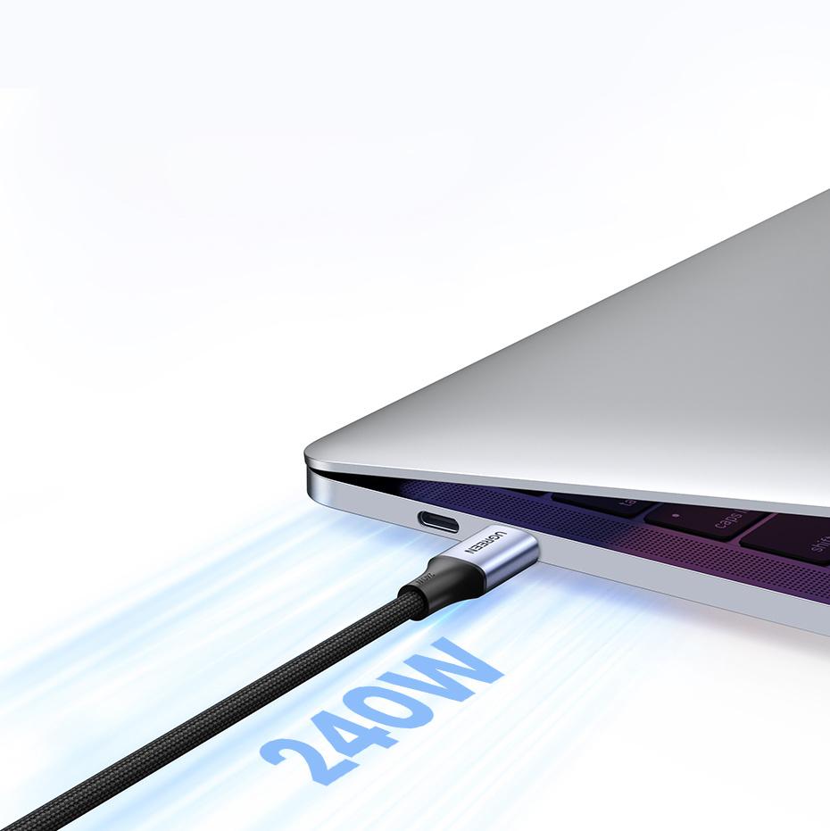 Ugreen US535 240W USB-C Power Delivery Cable 2m - Grey (Model 90440)