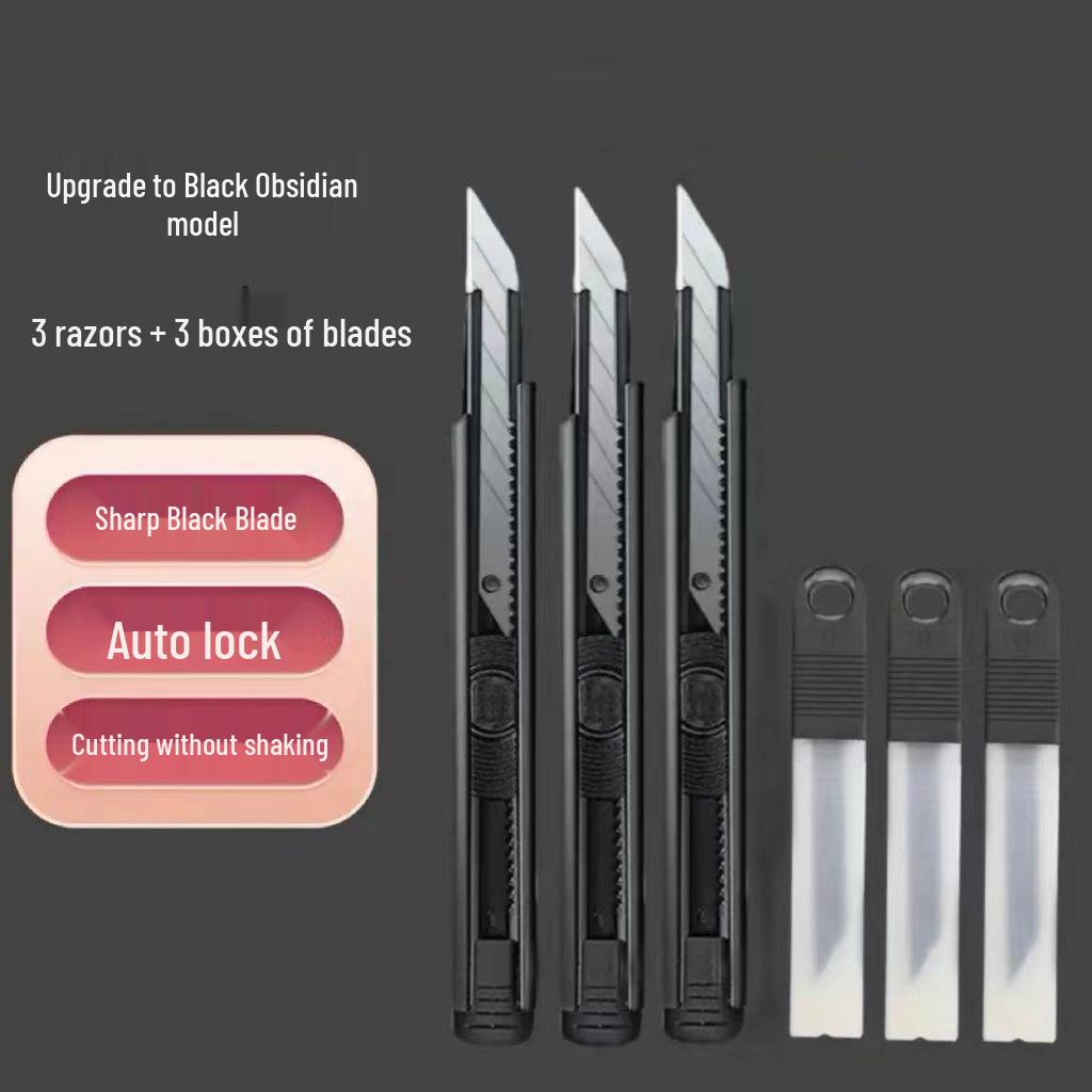 Универсальный нож из высокоуглеродистой стали с черным лезвием для резки обоев и художественных работ