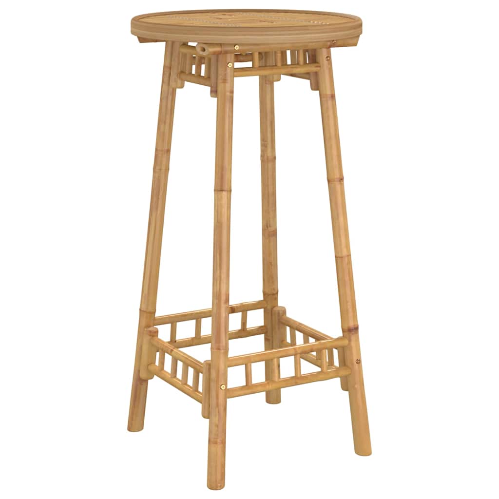 Garden Bar Table Round Ø55x100 cm Bamboo