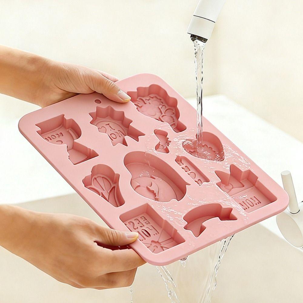 Food Grade Silicone Dessert Mold Flexible Chocolate Mold Stylish Mother's Day Baking Mold Pudding