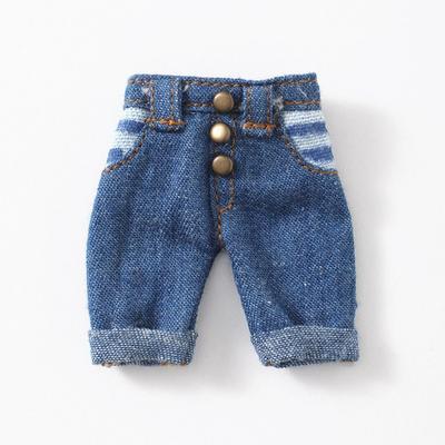 Модные Джинсовые Длинные Штаны Леггинсы для Кукол OB11 1/11 для Мини-Кукол BJD 1/12 Повседневная Одежда Штаны Одежда Аксессуары для Кукол
