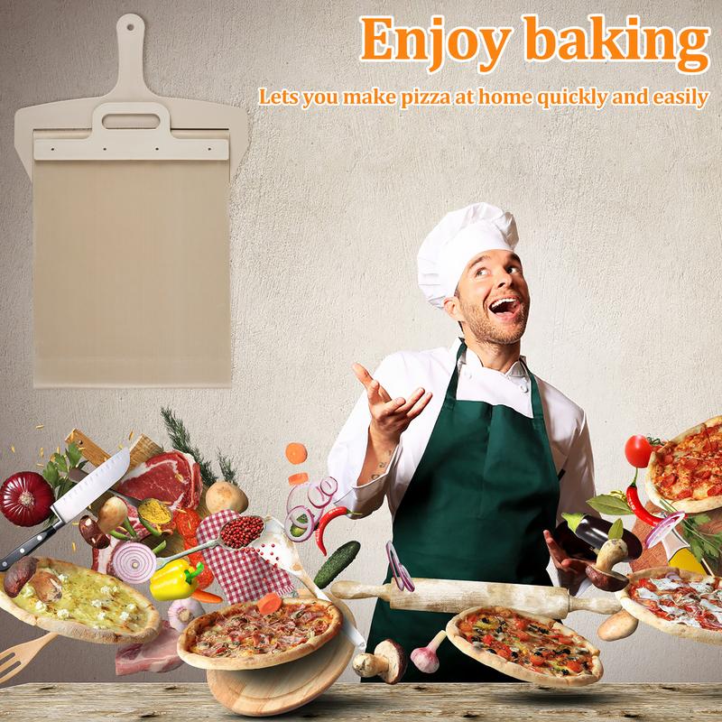 Раздвижная лопатка для пиццы Съемная деревянная ручка Лопатка для пиццы с антипригарным покрытием Деревянная ручка Поднос для переноса Инструмент для выпечки Кухонные гаджеты