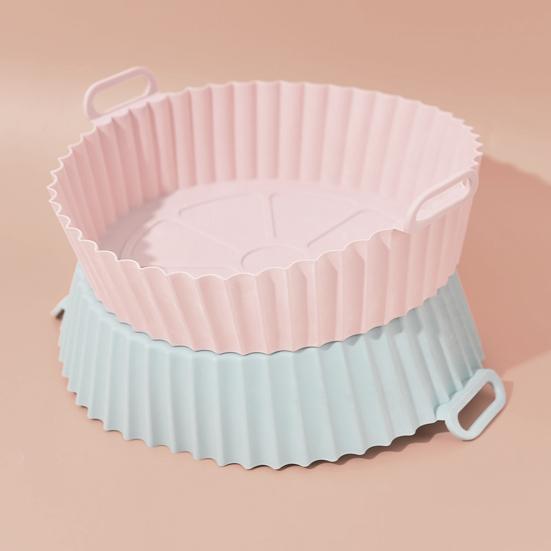 Силиконовые подставки для жарки Противень для выпечки с циркуляцией воздуха Двусторонняя сковорода для готовки Корзина для фритюрницы без жира Кухонный аксессуар