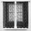Оконная занавеска, привлекательная, хорошая воздухопроницаемость, простая установка, прозрачная занавеска для столовой, ванной комнаты, кружевная прозрачная занавеска, оконная драпировка