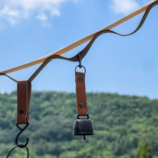 Уличный звонок-подвеска с громким чистым звуком для отпугивания медведей, искусственная кожа, легко крепится