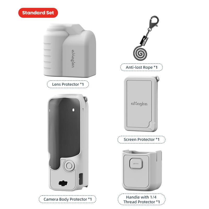 Silicone Case for DJI Osmo Pocket 3 Gimbal Camera Quick Release Anti-Scratch Handle Soft Protective Case Anti-bump Cover