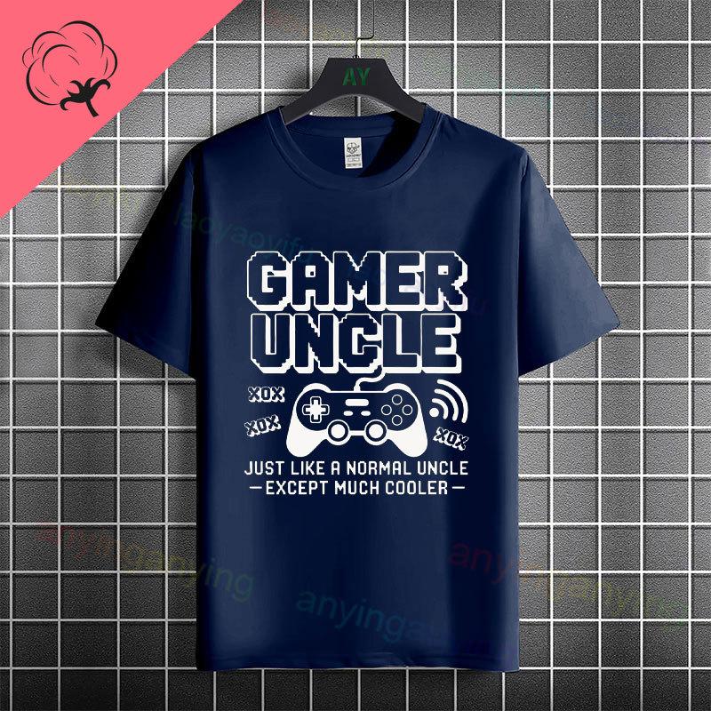 Funny Uncle Level Unlocked Graphic Tshirt Casual Fashion Streetwear 100 Cotton Short Sleeve Crew Neck Tshirt Perfect For Gift