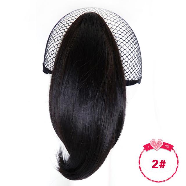 Straight Short Synthetic Ponytails For White Golden White Brown Black Ponytail