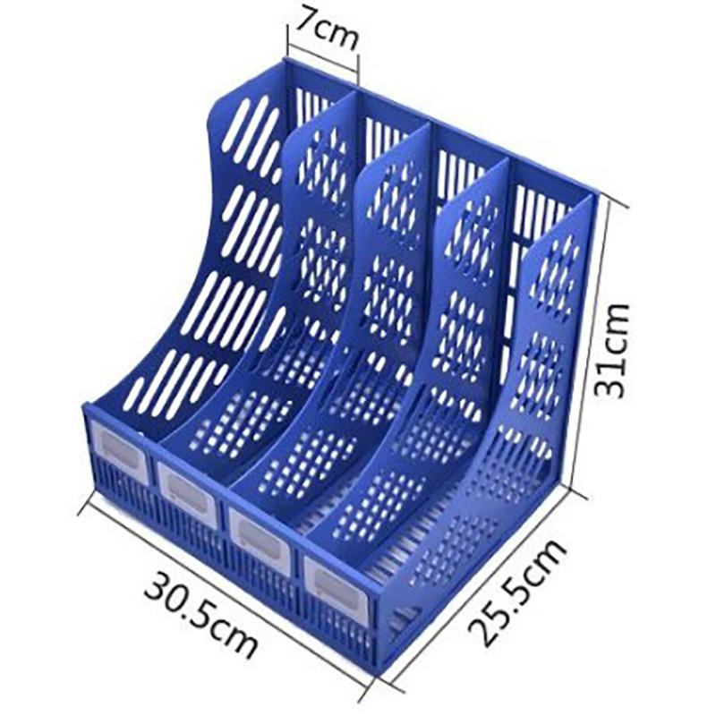 Пластиковая полка для файлов, настольные держатели для журналов, настольный аккуратный органайзер 4 в 1