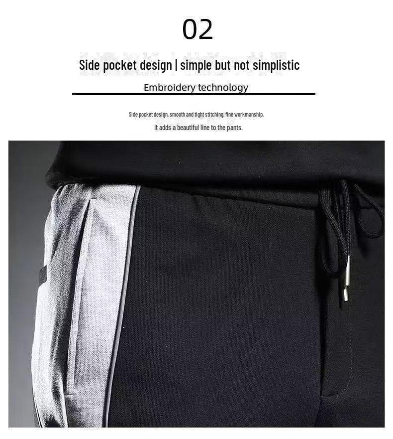 Мужские модные свободные спортивные комбинезоны - летние леггинсы с вышивкой и повседневные брюки